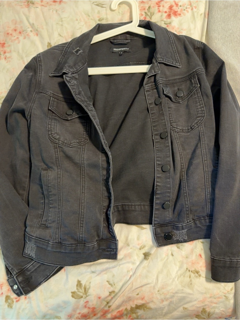 Prosperity Women's Black Denim Trucker Jacket
